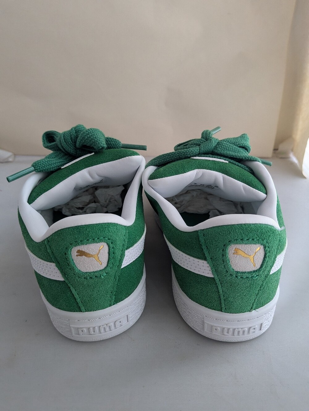 Puma Suede XL PS Kids Archive Green Sneakers Shoes Youth Size 2 396578 - Picture 4 of 9